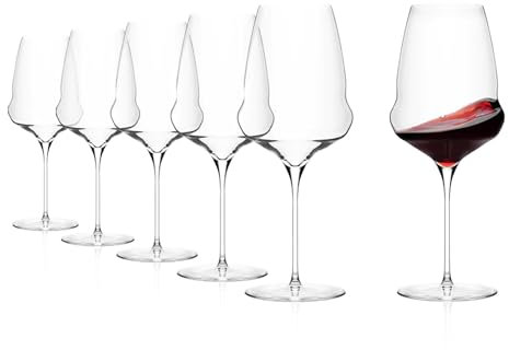 Stölzle Lausitz Bordeauxgläser Cocoon 6er-Set 745 ml – Hochwertige Weingläser ideal für Bordeaux – Extravagante Rotweingläser aus Kristallglas für maximale Aromaentfaltung – Spülmaschinengeeignet