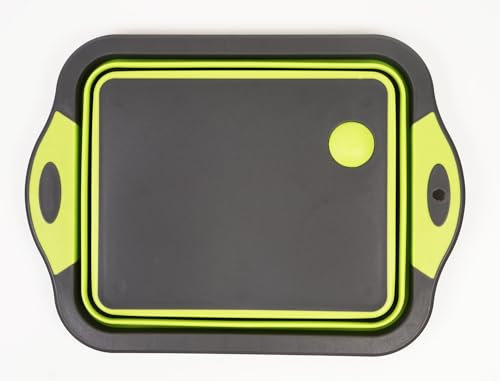 Planche à découper pliable XL multifonction - Planche à découper, égouttoir, passoire, panier de rangement, évier. Vendeur français. Camping, Cuisine, Van...