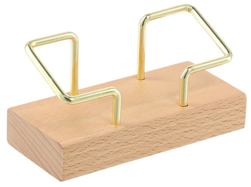 Fodlon Soporte para tarjetas de visita, Tarjetero de Madera, Tarjeteros de Escritorio, madera de nogal Soporte Tarjetas Visita, para Escritorio Hogar Negocios Oficina Escuela Recepciones de Empresas