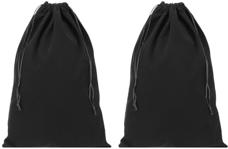 PATIKIL Sacchetto Antipolvere Scarpe, 2pz Sacchetto Flanella Doppio Scarpe con Chiusura a Coulisse Lavabile Traspirante Sacchetti Scarpe Viaggio per Casa Accessori Conservazione, Nero