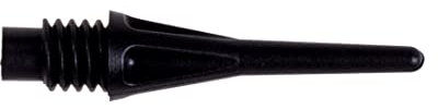 Karella Dartspitzen Pro-Tip, Made in Germany, stabile Dartspitzen Kunststoff, Softdart Spitzen, Dart Spitzen elektronische Dartscheibe, Perfekter Halt im Dartautomat, 100 STK, 2BA Gewinde, schwarz
