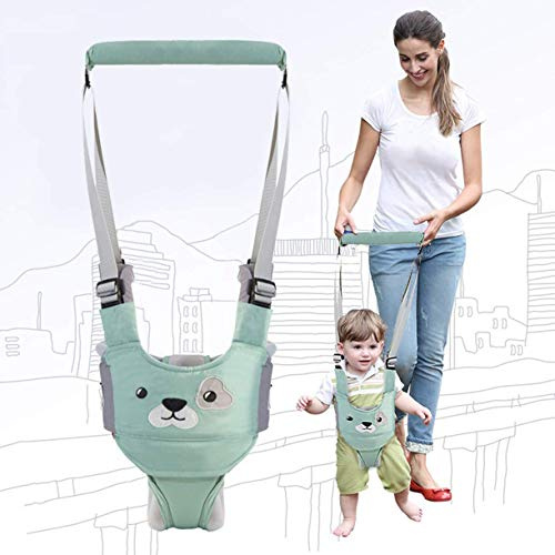 WIKEA Arnés para andador, Asistente para caminar para bebés Ayudante para niños pequeños Caminata segura Cinturón de seguridad transpirable para niños, bebés (Verde)