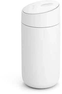 Fellow Carter Move Becher mit Schiebeverschluss-Deckel, auslaufsicher, mit Keramik-Innenseite und vakuumisoliertem Edelstahl, mattweiß, 340 ml