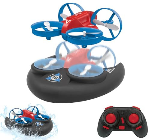 OBEST 2,4Ghz Ferngesteuertes Boot,3 in 1 Mini-Drohne Flugmaschine, RC Auto für Kinder, Geschwindigkeitsregulierung / 360 ° Rolle/Luftdruck Feste Höhe/Headless-Modus