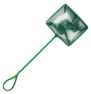 Hochwertiges Aquariumnetz mit langem grünem Drahtgriff, ideal für Aquarien, Kaltwasser und tropische Fische, effizientes Filterdesign