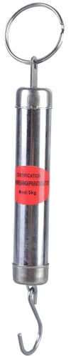 Balanza mecánica de metal con resorte de mano, dinamómetro, balanzas cilíndricas para equipaje de viaje y uso en la cocina, tareas domésticas, báscula compacta de gancho para colgar