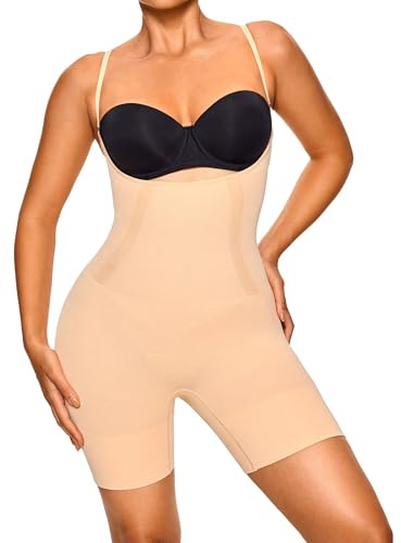 Nimiah Shapewear Women's Body Shaper – Firm Control Corset Bodysuit with Tummy Compression | Seamless Sculpting Design for Waist & Hips | Slimming & Contouring Effect