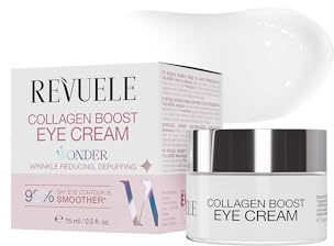 REVUELE Crème Contour des Yeux Wonder Collagen Boost – Crème Contour des Yeux Renforçante au Collagène, Lisse les Ridules, Réduit Poches et Cernes, Peau Tonique et Revitalisée, 15 ml