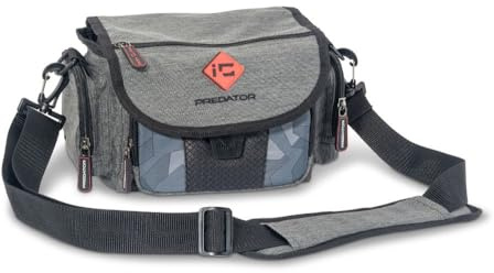 Sänger Top Tackle Systems Iron Claw Buddy Bag, Angeltasche, Kunstködertasche, 30x16x18 cm, mit 3 Vario Boxen 205, Quick-Lock System, für Forellenangeln und Angelzubehör, Grau