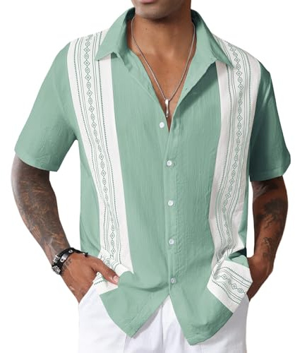 CTU Bowlingskjortor för män kortärmad vintage tryckt skjorta button down Hawaiian Holiday tröjor för män M-3XL