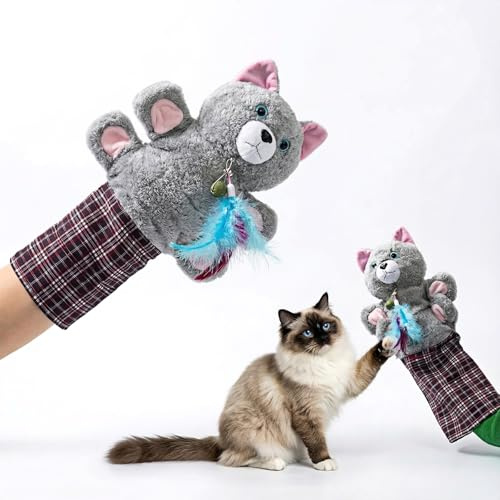 sougiri Cat Wrestling Glove – Interactive Cat Puppet Toy with Protective Sleeve for Arm Scratch Protection, Cat Toys Interactive for Indoor Cats