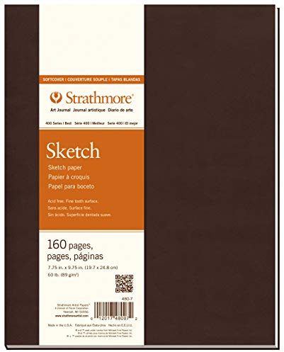 Strathmore 480-7 Softcover Art Journal, 7.75 x 9.75, White,160 Pages