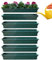 Hossi's Wholesale 6er Blumenkasten Set Balkonkasten Pflanzkasten Grün mit Bewässerungssystem und Balkonkasten Untersetzer 100cm