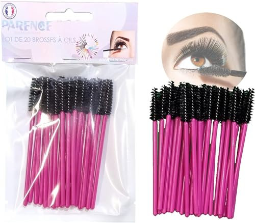 PARENCE.- 20PCS Premium Silikon Weichfaser halb wiederverwendbare und waschbare Wimpernpinsel, Einweg nach 5 Gebrauch, Wimpernbürsten, Mascara Make-up Tool Augenbrauenpinsel Applikator