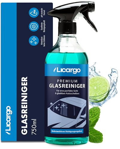 LICARGO Glasreiniger Auto [750ml] | Streifenfrei | Neue Rezeptur | Professioneller Autoscheiben Reiniger für innen & außen | Fensterreiniger für Autofenster, Windschutzscheiben, Scheibenreiniger Auto