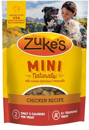 Zuke's Mini Naturals Dog Training Treats for Dogs, Pet Treats made with Real Chicken - 10 oz. Pouch