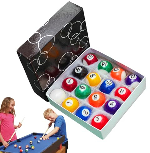 Ensemble de boules de billard - Ensemble de table de billard pour , jeu miniature 16 pièces portable de table amusant pour