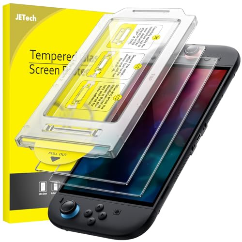 JETech Skärmskydd för Nintendo Switch 2, 2-Pack | Automatisk Inriktning, 9H Härdat Glas, HD-Klar, Repskydd