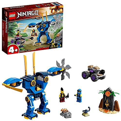 LEGO 71740 NINJAGO Legacy Jay’s Electro Mech Toy, Action Figure for Toddlers 4 + Years Old Kids, with Spider & Ninja Car