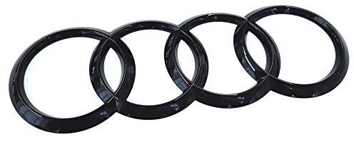 Audi 80A853742AT94 Ringe Emblem Logo Aufkleber Blackline Black Edition, schwarz glänzend