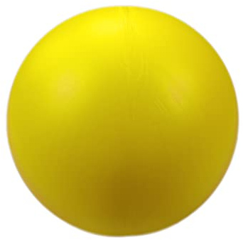 Pelota flotante para perros, caballos y lechones, aprox. 19 cm de diámetro, de plástico duro, pelota antidesgarros (amarillo)