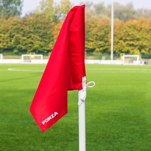 FORZA Replacement Football Corner Flags [Pack of 4] | Red, Standard