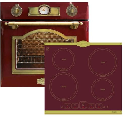 Kaiser Set de cuisinières EH 6355 RotEm+KCT 6185 RotEm, électrique, autonome, 79 l, four encastrable, 8 fonctions + autarkers High Light en vitrocéramique, 60 cm