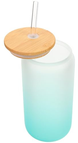 PRETYZOOM Tazza in Vetro Bicchiere Da Latte Tazzina Per Tazza Per Capacità Cannuccia