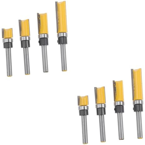 DIYEAH 2 Juegos De Brocas Para Carpintería Fresas Para Bordes Al Ras Fresas Para Ranurar Fresas Para Grabado De Acero Inoxidable