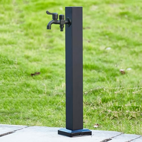 Eleeonora Colonne d'eau De Jardin,Colonne A Eau De Jardin Verticale,Robinet sur Pied,Colonne à Eau De Jardin CarréE Acier,Fontaine MontéE Au Sol,Colonne d'eau ExtéRieur,pour Jardin Jardinage