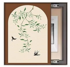 WXQTM Decorative Painting of Meter Box no Hole Free Power Supply Distribution Box Hanging Painting Vertical Suitable for Living Rooms (F,70x50cm)
