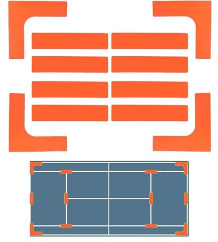 Celuicion Set di marcature per campi – Linee di marcatura da esporre con marcatore resistente al vento, accessori sportivi resistenti al vento per la scuola, il giardino, il campo sportivo
