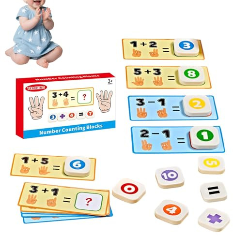 Genérico Tablero de conteo con Dedos para niños - Juguete Educativo Temprano | Juego de Aprendizaje Digital,para Hogar Escuela Aula Sala Juegos Niños Educación en Casa Jardín Infancia Preescolar