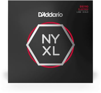 D'Addario Bass Guitar Strings - NYXL Bass Strings - NYXL55110 - Unrivaled Strength, Tuning Stability, Enhanced Response - For 4 String Bass Guitars - 55-110 Heavy, Long Scale