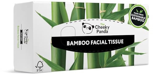 The Cheeky Panda Fazzoletti di Carta | 80 Fazzoletti per Scatola | Realizzati in bambù | 3 Veli