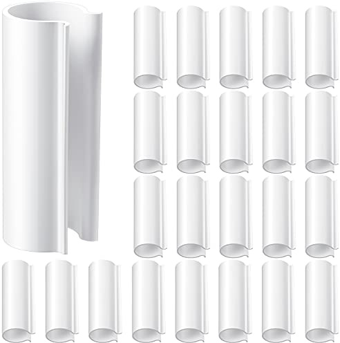 Jetec 32 Pcs PVC Pipe Clips Pool Cover Clamps for Above Ground Pool Greenhouses, Row Covers, Garden, Shelters, Bird Protection, 2.4 Inch Long(for 1/2 Inch PVC Pipe,White)