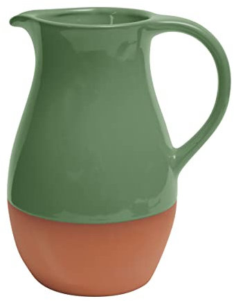 Dexam Sintra - Brocca in terracotta smaltata, colore: Verde