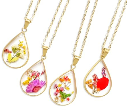 Daisy Pendant Handmade Necklaces – Birth Flower Necklaces for Women, Personalized Necklace Flower Jewelry, Best Friend Necklaces, April Birthday Gifts for Women, Perfect Christmas Gift