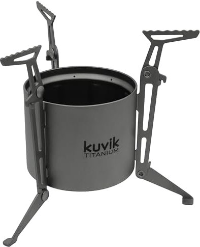 Kuvik Titanium Siphon Alcohol Stove with Stand - Ultralight and Compact