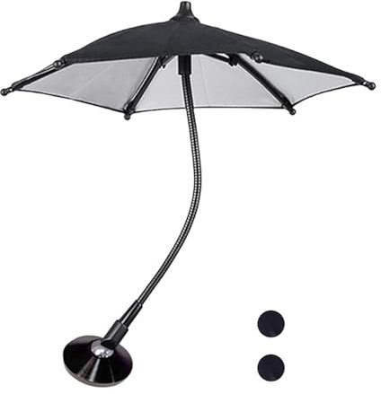 Teksome Phone Umbrella for Sun - Magnetic Umbrella, Cell Phone Sun Umbrella, Phone Sun Shade Umbrella, 360° Adjustable Phone Umbrella Sun Blocker for Outdoor Beach Driving