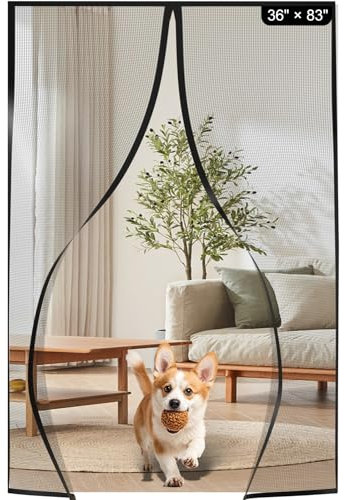 Moustiquaire Magnétique pour Porte de Balcon, Sans Perçage, Rideau Anti-Moustiques en Fibre de Verre, Protection Durable pour Balcon, Patio et Salon 90 * 210cm