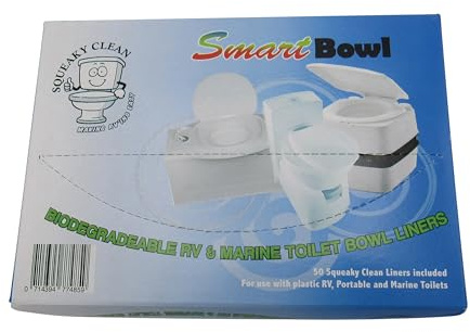 Flushable Toilet Bowl Liners - Pack of 50 (Biodegradable Caravan Anti-Stain)