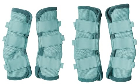 Leberna Fly Boots for Horses Set of 4, Horse Fly Boots (Sky Blue, Pony) | Breathable Anti-Sag Stay-On Horse Leg Wraps, Reduces Stomping & Fatigue,Prevent Flies and Mosquitoes Bites, UV Protection