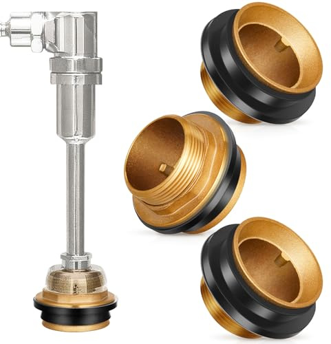 Zonon 3 Pcs 1-1/2 Inch 100% Brass Closet Spud Urinal Spud Flush Valve Parts Plumbing Fitting for Toilet Urinal Repair Kit