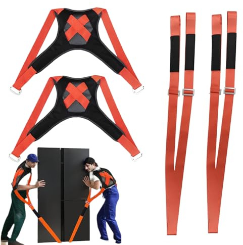 Cinghie di trasloco - alla movimentazione a due con spalle,Corda di trasporto regolabile portatile 400 kg per mobili Kayak Campeggio Elettrodomestici