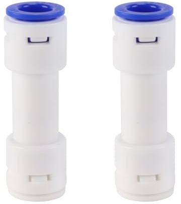 Enwye 2 válvulas de retención de 3/8 con conexión rápida, adaptador de línea de agua, conector de tubería de agua, válvula de retención unidireccional de 3/8