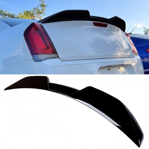 Oasiland Rear Spoiler Compatible with 2011-2023 Chrysler 300 300S 300C SRT8, Glossy Black Trunk Exterior High Kick Tail Deck Lid Wing Lip Splitter Fit for 11-23
