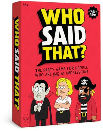 Lucky Egg Who Said That? – The Party Game for People Who Are Bad at Impressions – Hilarious Family Guessing Game for Ages 12+, 2+ Players Required, Perfect Party Game