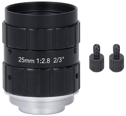 Generic Obiettivo da 12 MP, 25 mm C con messa a fuoco manuale, alta risoluzione, costruzione premium per fotografia grandangolare, obiettivo 25 mm C Mount