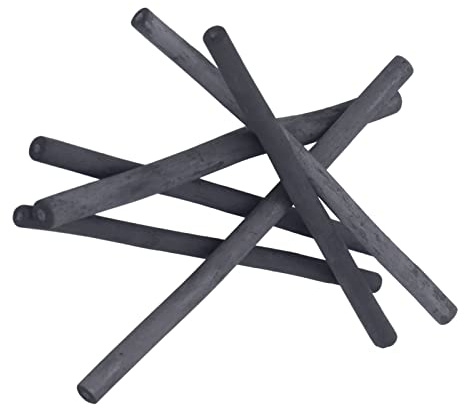 KIMISS Juego de Varillas de Carbón premium: Barras de Carbón Negras Livianas para Dibujar y Dibujar para Artistas, Ideales para Estudiantes, Profesionales y Obras Maestras Creativas